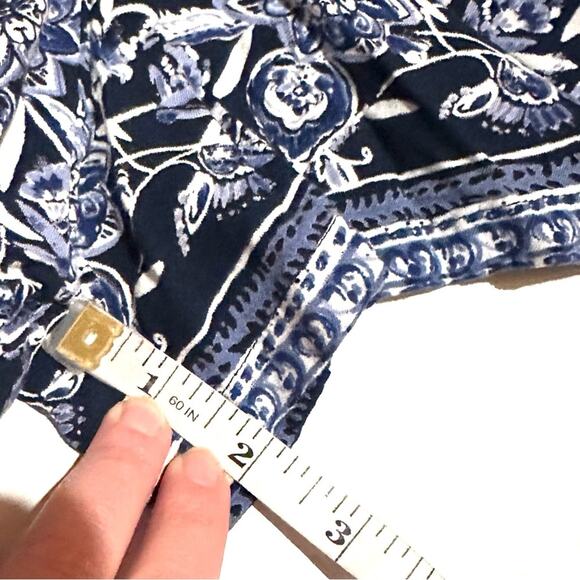 Angie Floral Blue White Boho Summer Romper Women's S Small - Picture 7 of 7